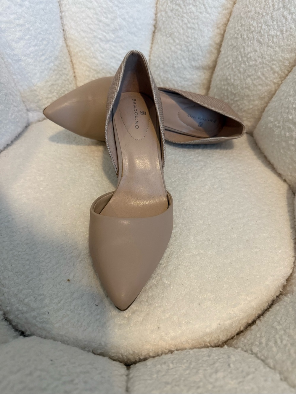 Gianvito Rossi Blush Beige Pointed-Toe D'Orsay Flats